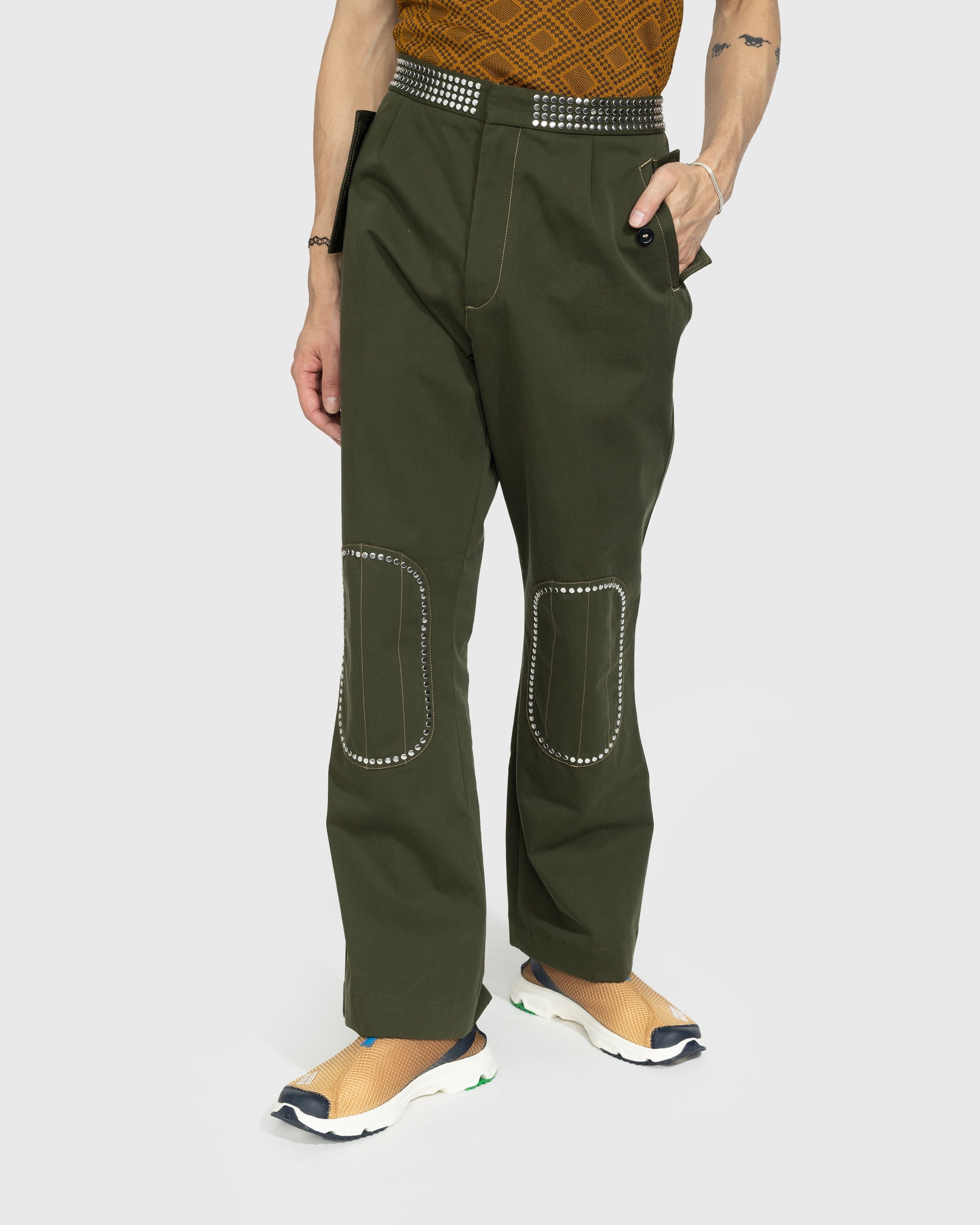 Wales Bonner – Tomorrow Trousers - Pants - Green - Image 4