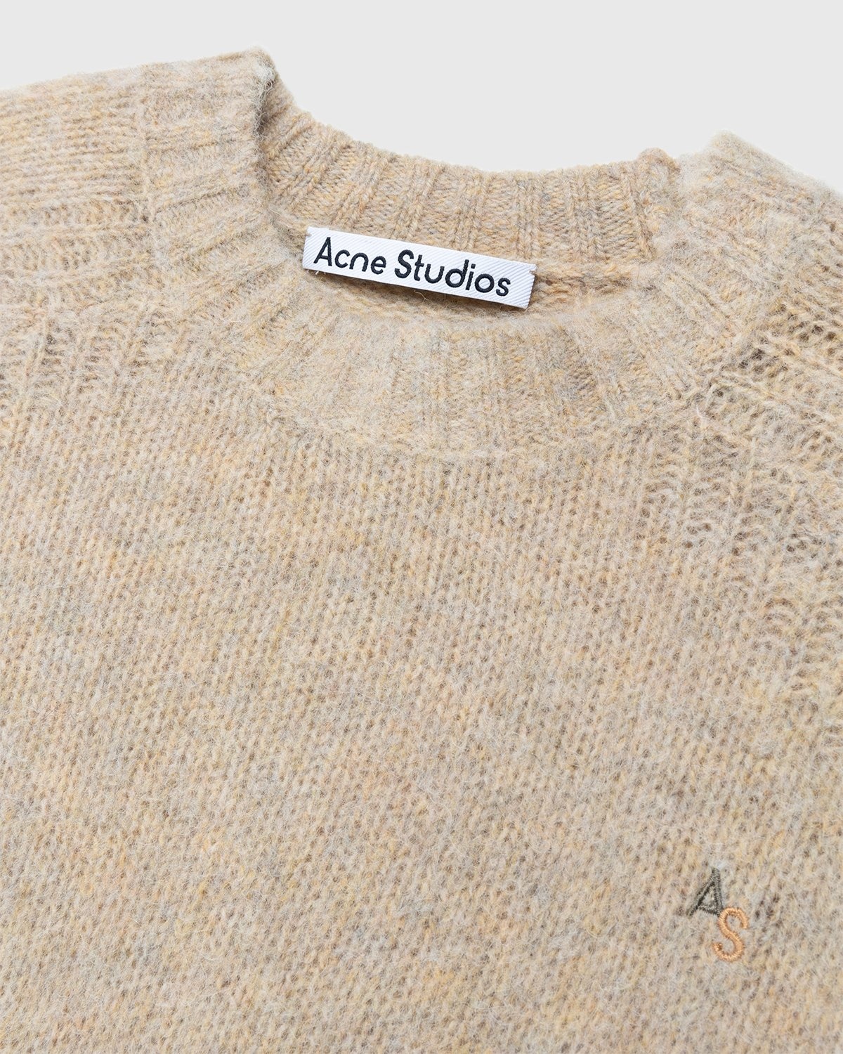 Acne Studios – Brushed Wool Crewneck Sweater Toffee Brown - Knitwear - Brown - Image 4
