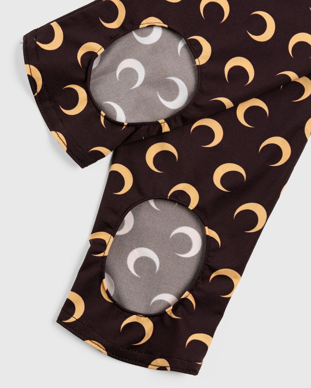 Marine Serre – Fuseaux Moon Leggings Brown - Pants - Brown - Image 6