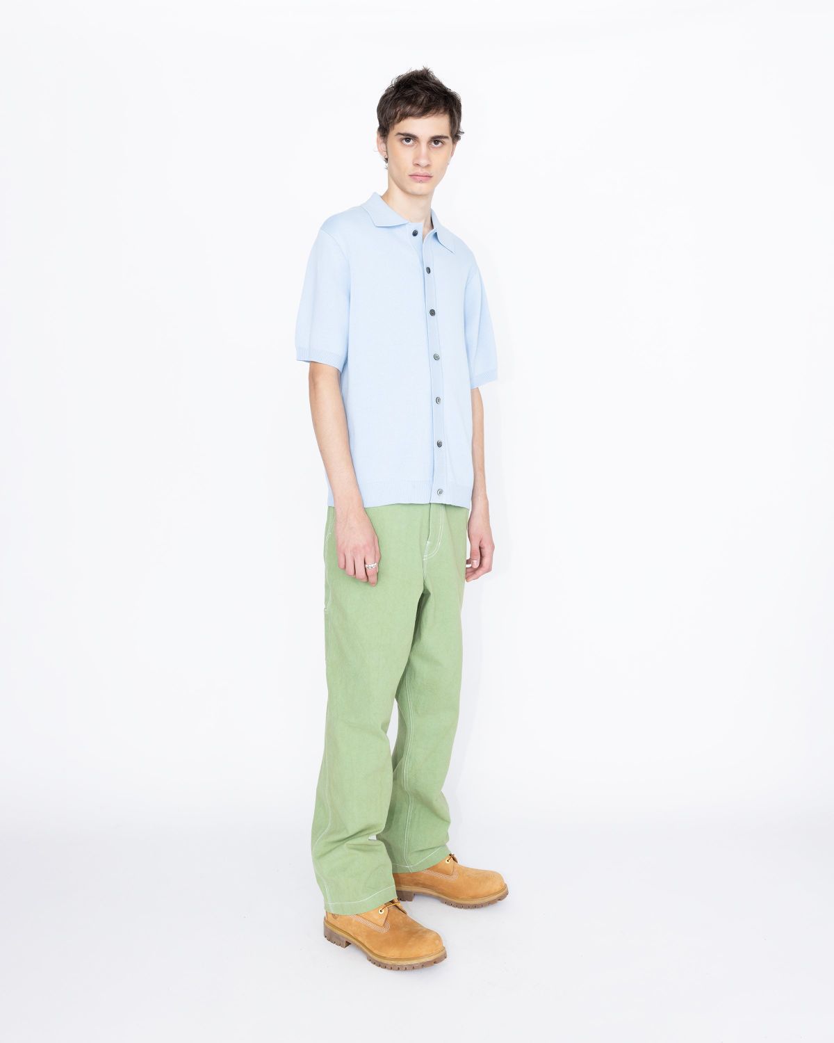 Highsnobiety HS05 – Cotton Knit Shirt Light blue - Shirts - Blue - Image 4