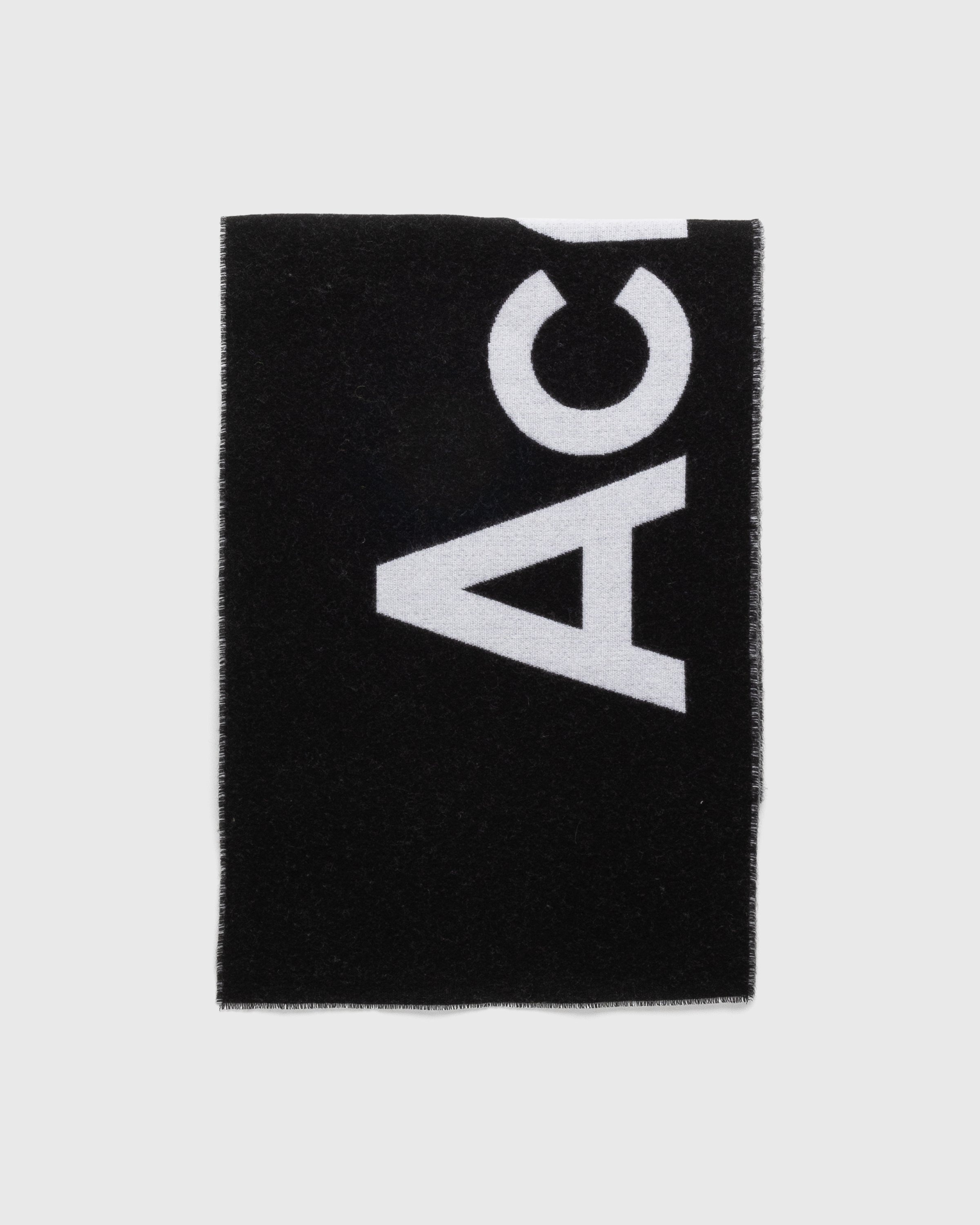 Acne Studios – Logo Jacquard Scarf Black - Scarves - Black - Image 3