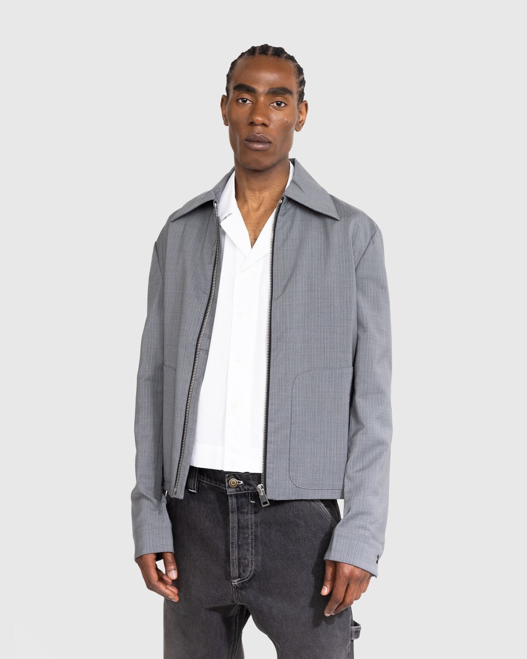 Winnie New York – Classic Zip-Up Jacket Grey - Outerwear - Grey - Image 2