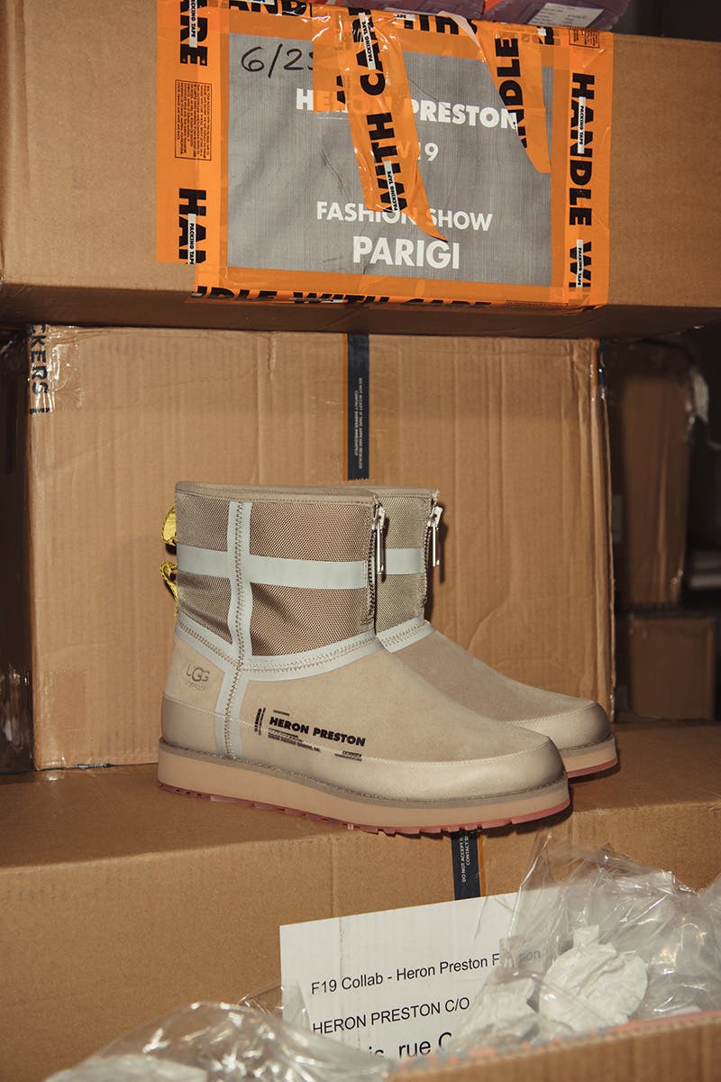 heron preston ugg interview fw19 pfw runway