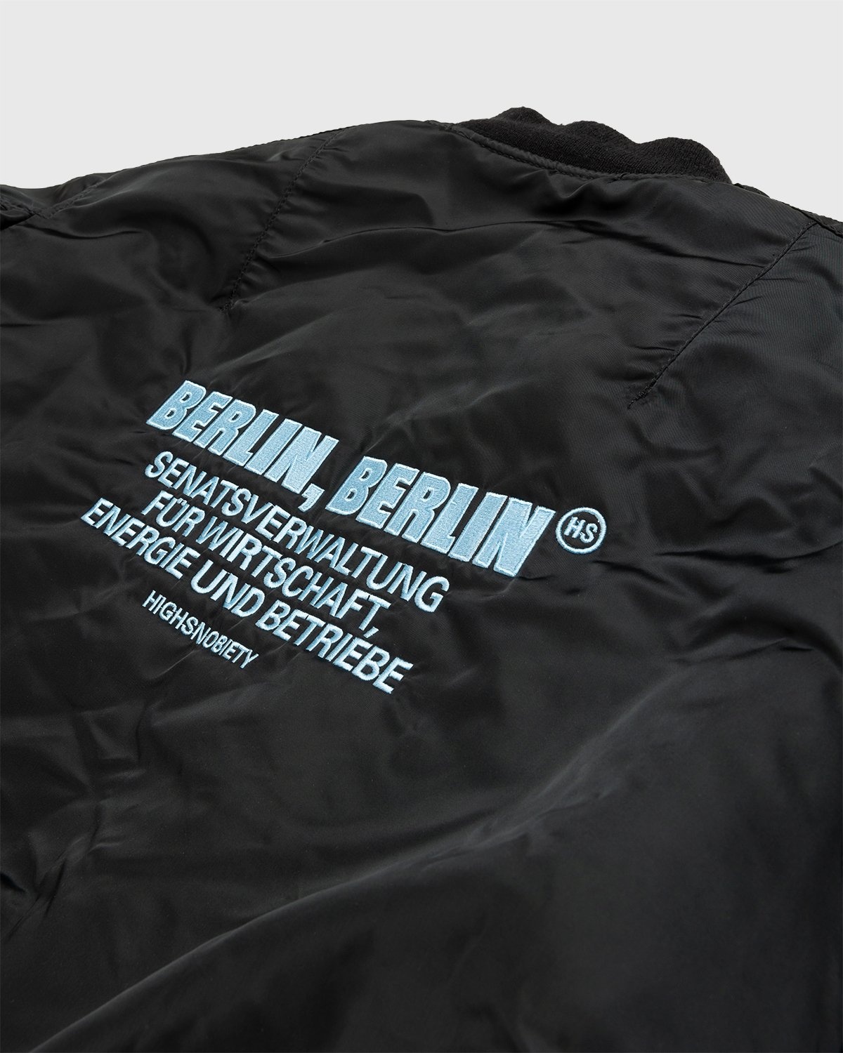 Highsnobiety – Berlin Berlin Embroidered Vintage MA-1 Black - Outerwear - Black - Image 3