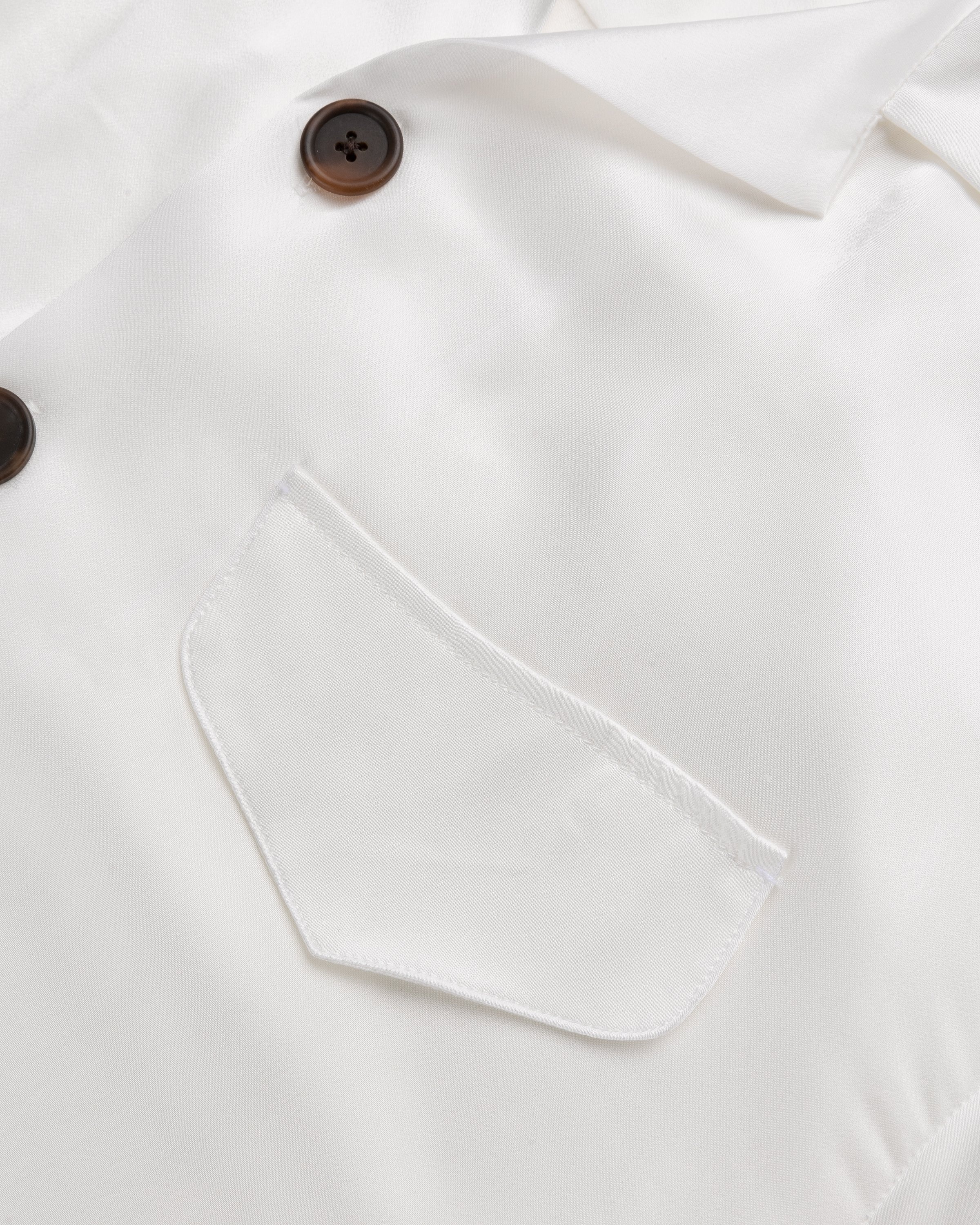 Winnie New York – Silk Pajama Shirt Ivory - Shirts - White - Image 6