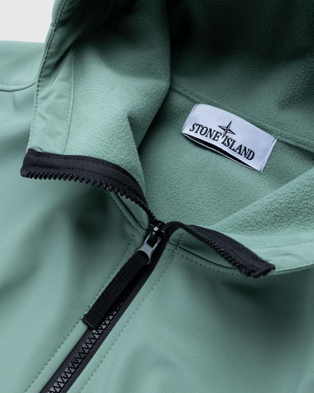 Stone Island – Soft Shell Hooded Jacket Sage - Jackets - Green - Image 3