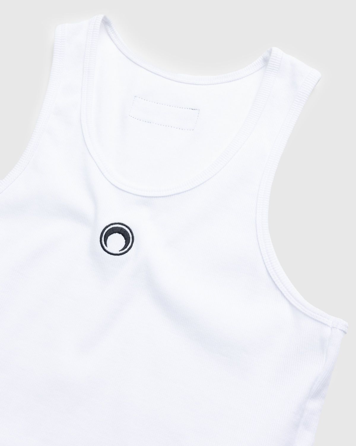Marine Serre – Organic Cotton Fitted Tank Top White - Tops - White - Image 5