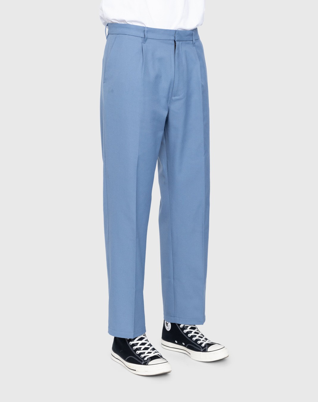 Highsnobiety – Heavy Wool Dress Pants Light Blue - Trousers - Blue - Image 4