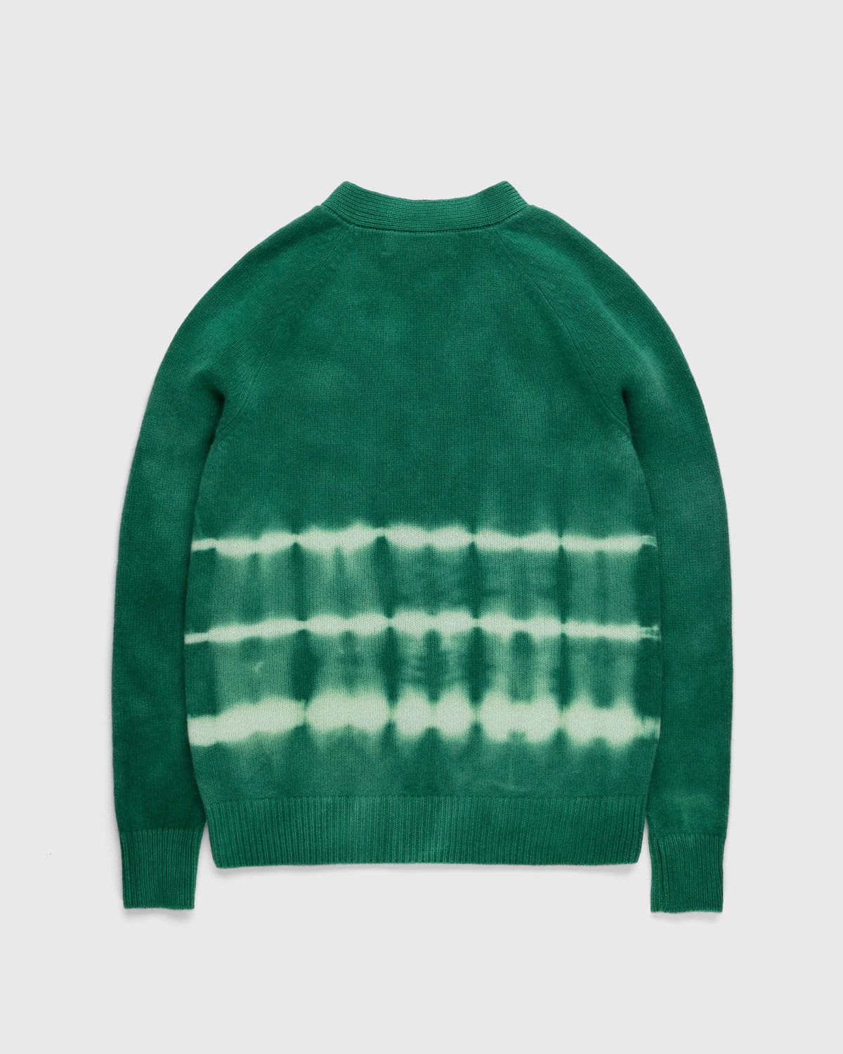 The Elder Statesman – Vision Cardigan Ivory - Knitwear - Green - Image 2