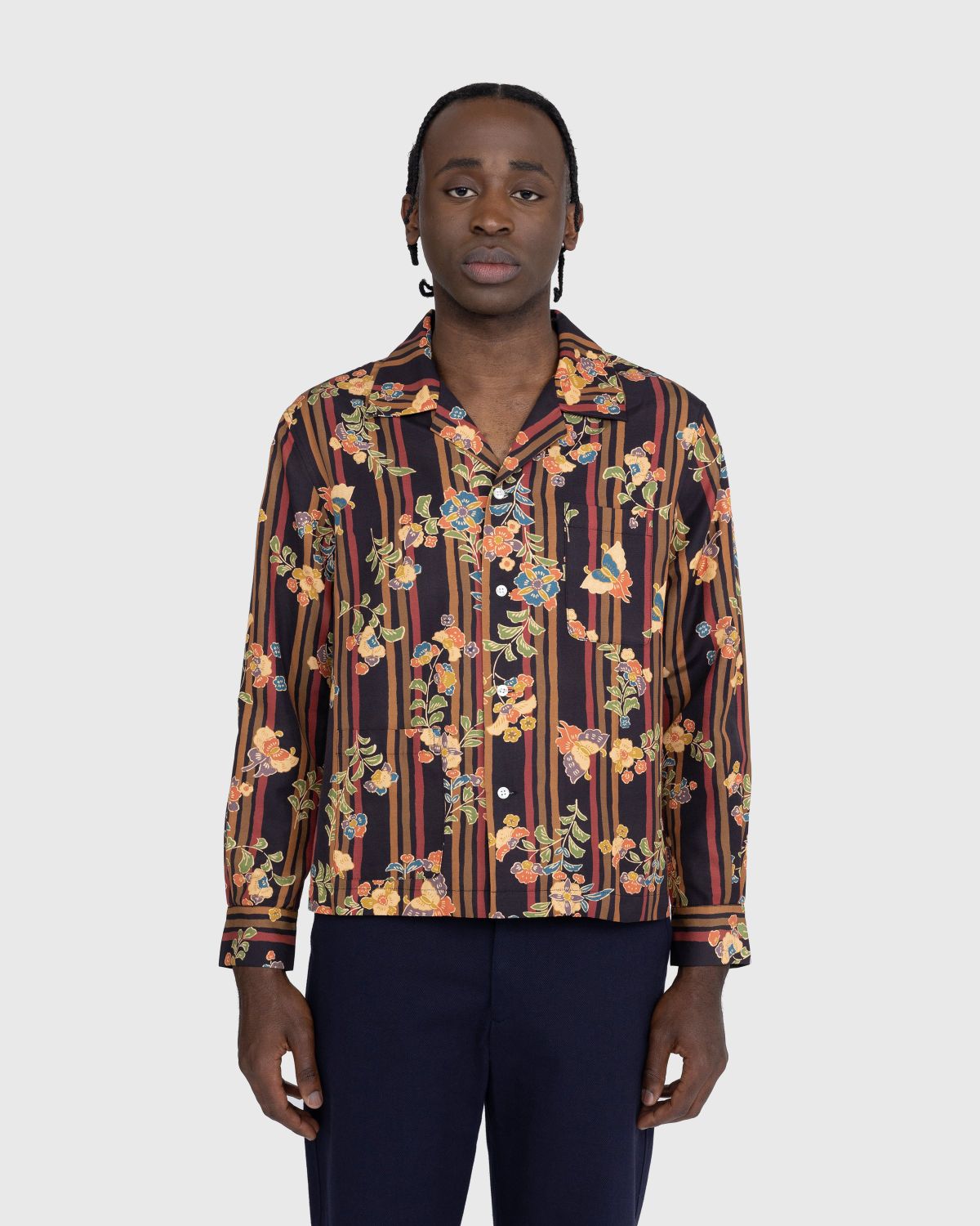 Bode – Butterfly Stripe Long-Sleeve Shirt Multi - Shirts - Multi - Image 2