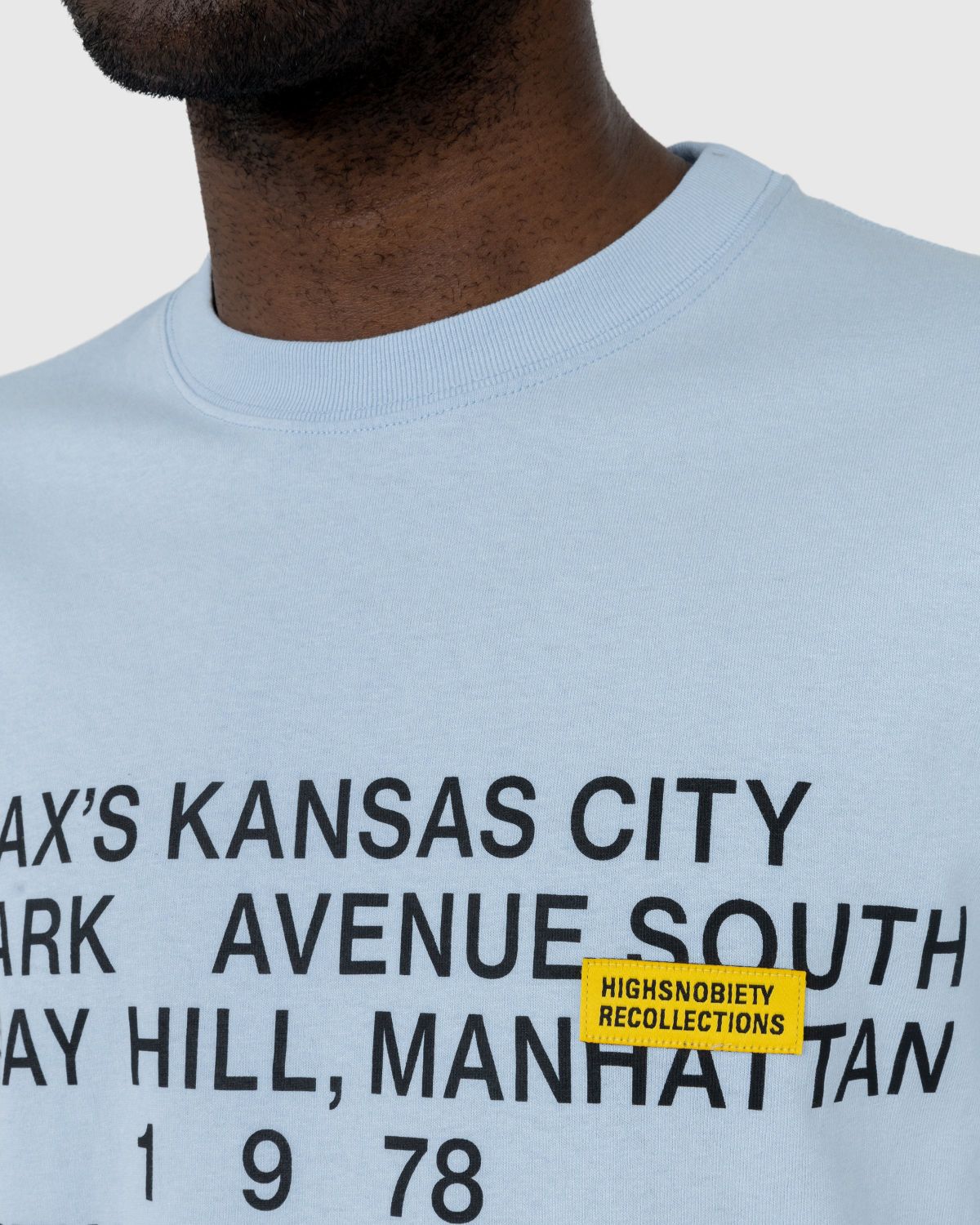 Highsnobiety – New York Line Short Sleeve Jersey Light Blue - Tops - Blue - Image 6