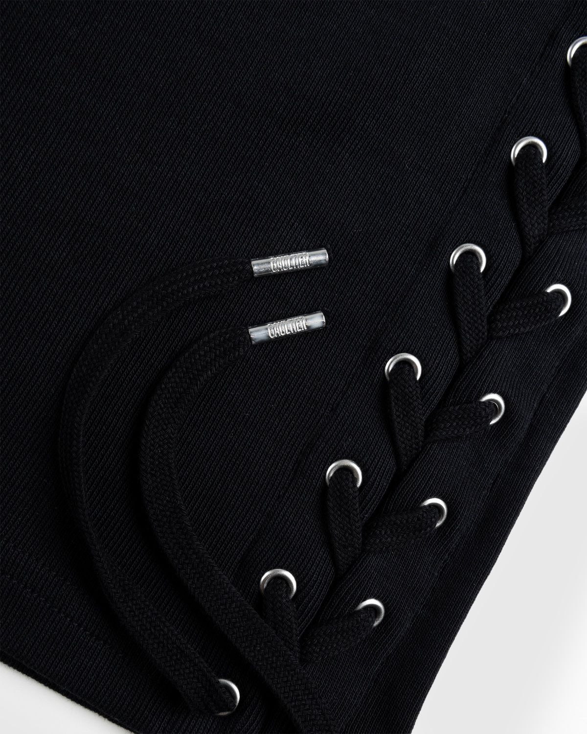 Jean Paul Gaultier – Laced Tank Top Black - Tank Tops - Black - Image 5