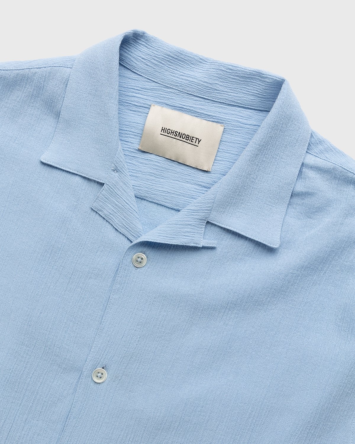 Highsnobiety – Crepe Short Sleeve Shirt Sky Blue - Shirts - Blue - Image 3