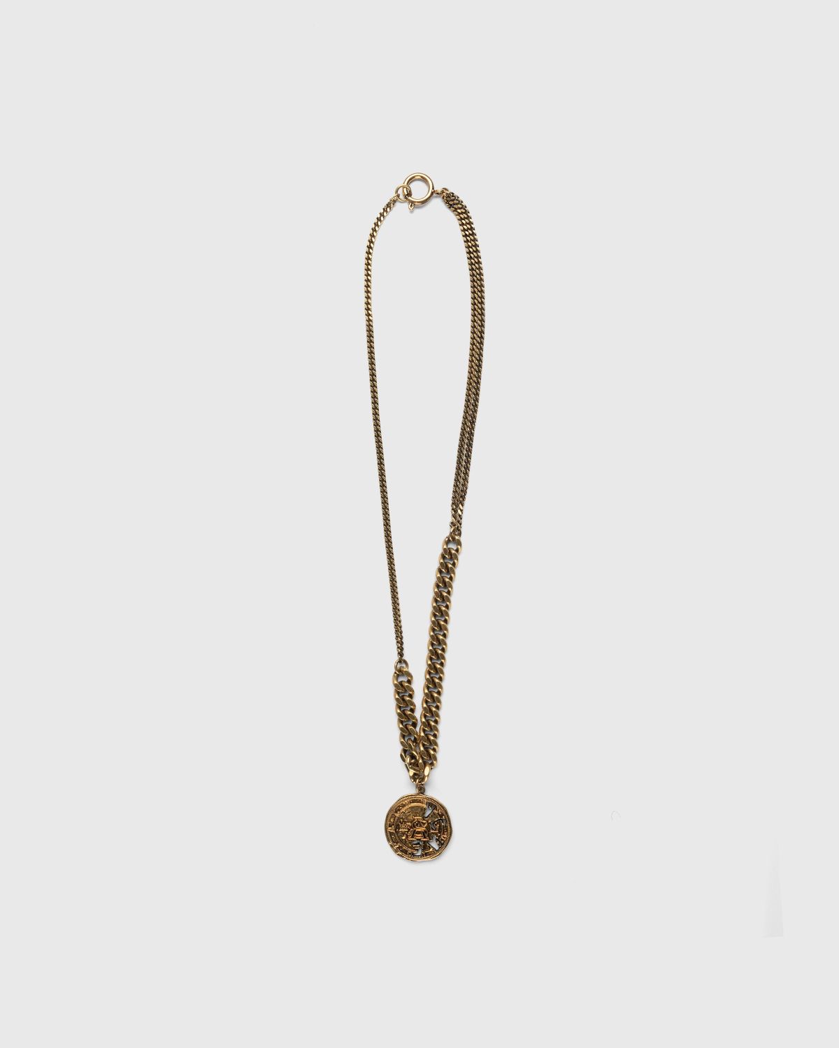 Acne Studios – Coin Pendant Necklace Antique Gold - Necklaces - Gold - Image 1