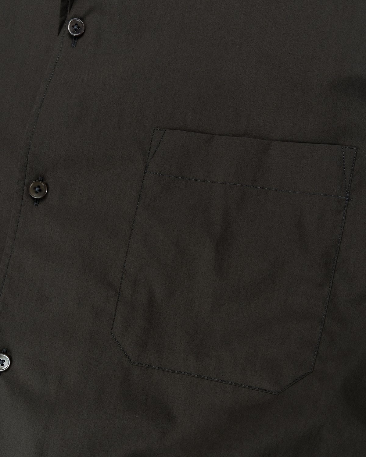 Lemaire – Convertible Collar Long Sleeve Shirt Espresso - Shirts - Brown - Image 5