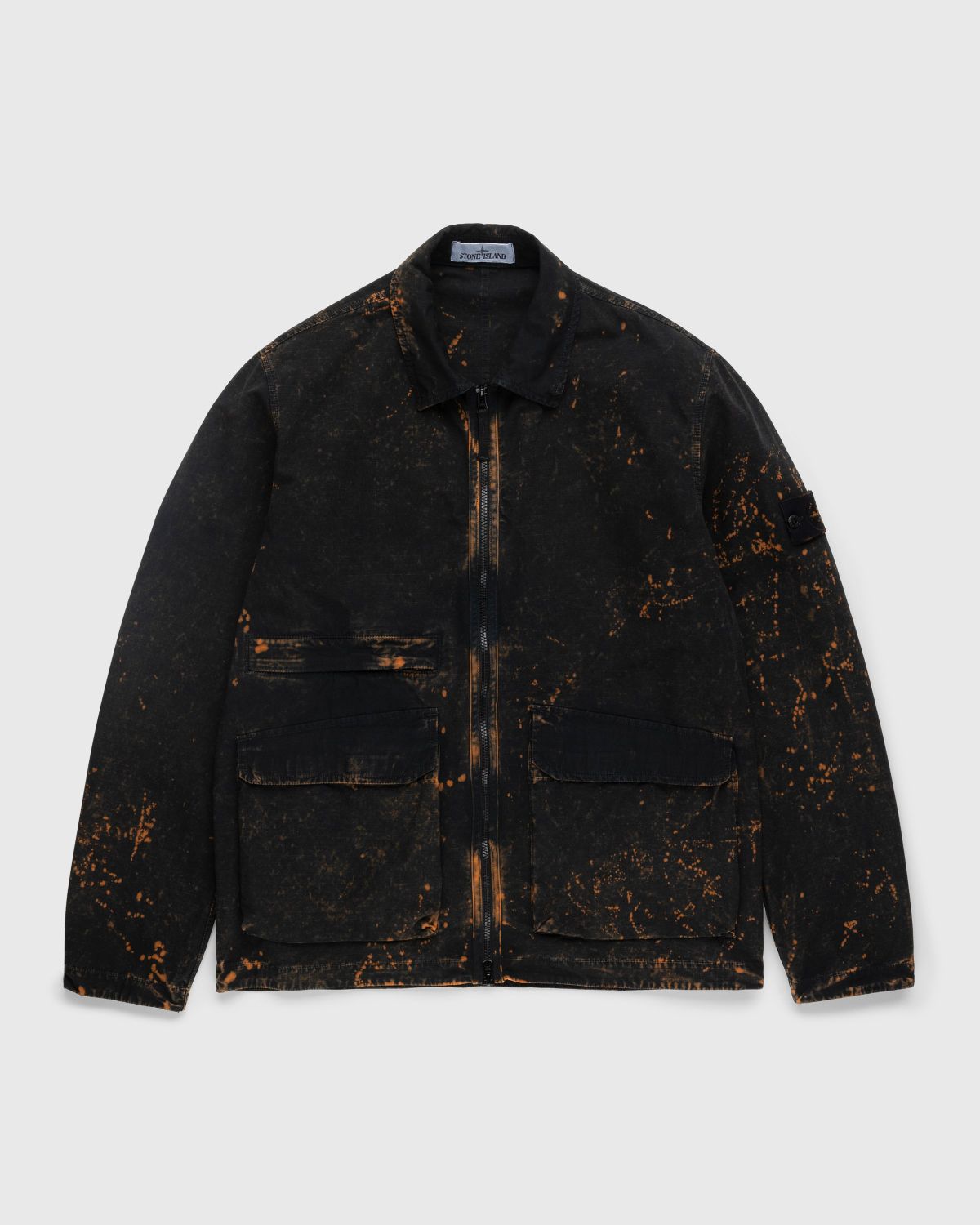 Stone island dyed canvas overshirt hotsell
