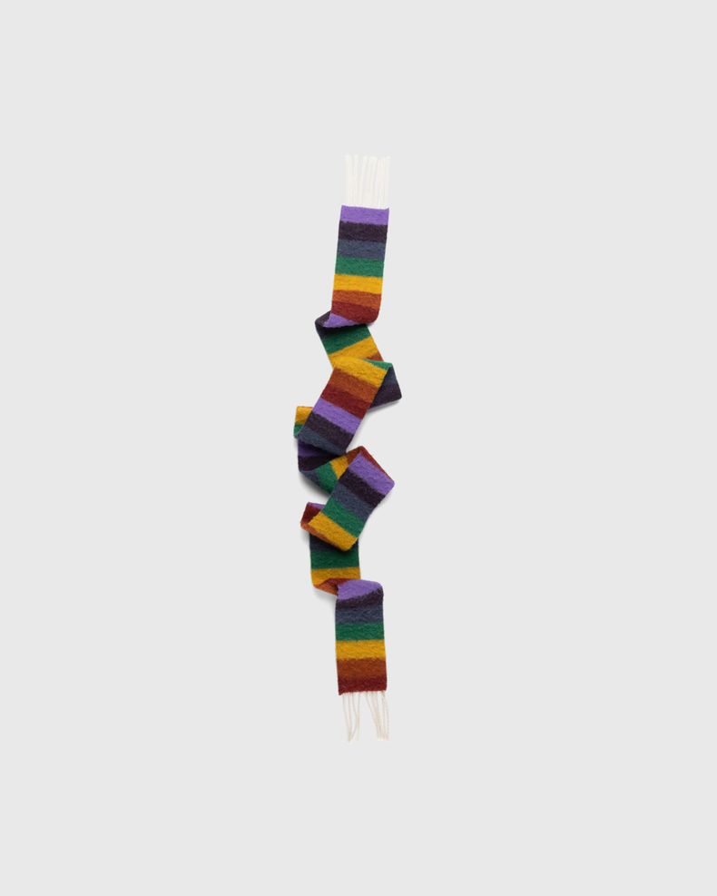 Acne Studios – Striped Wool Blend Scarf Multi