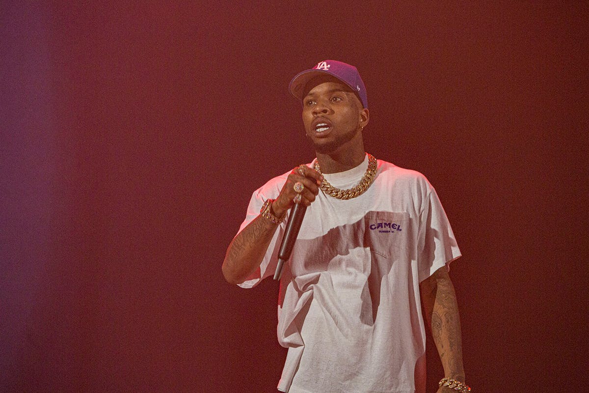 Tory Lanez performs on stage at Viejas Arena