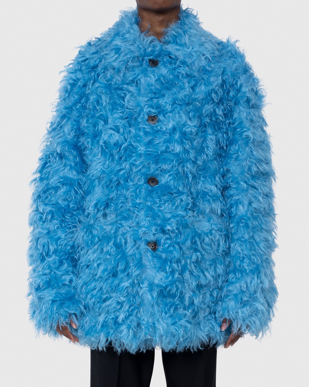 Dries van Noten – Fluffy Ronnor Jacket Blue - Fur & Shearling - Blue - Image 2