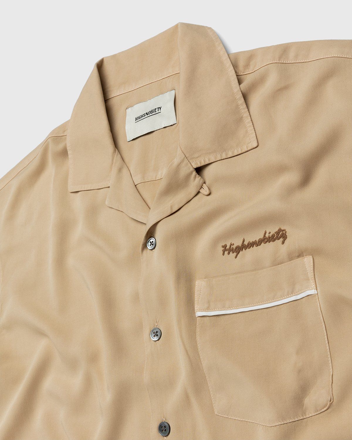 Highsnobiety – Bowling Shirt Beige - Shortsleeve Shirts - Brown - Image 3