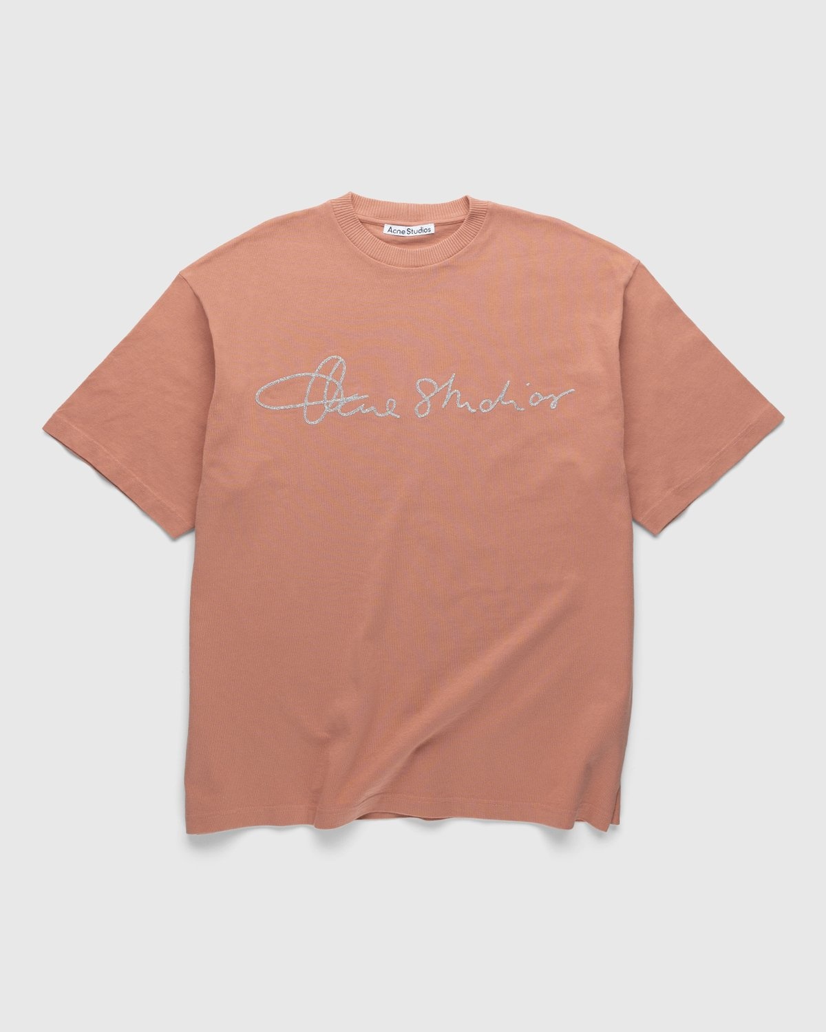 Acne Studios – Cotton Logo T-Shirt Old Pink - T-shirts - Pink - Image 1