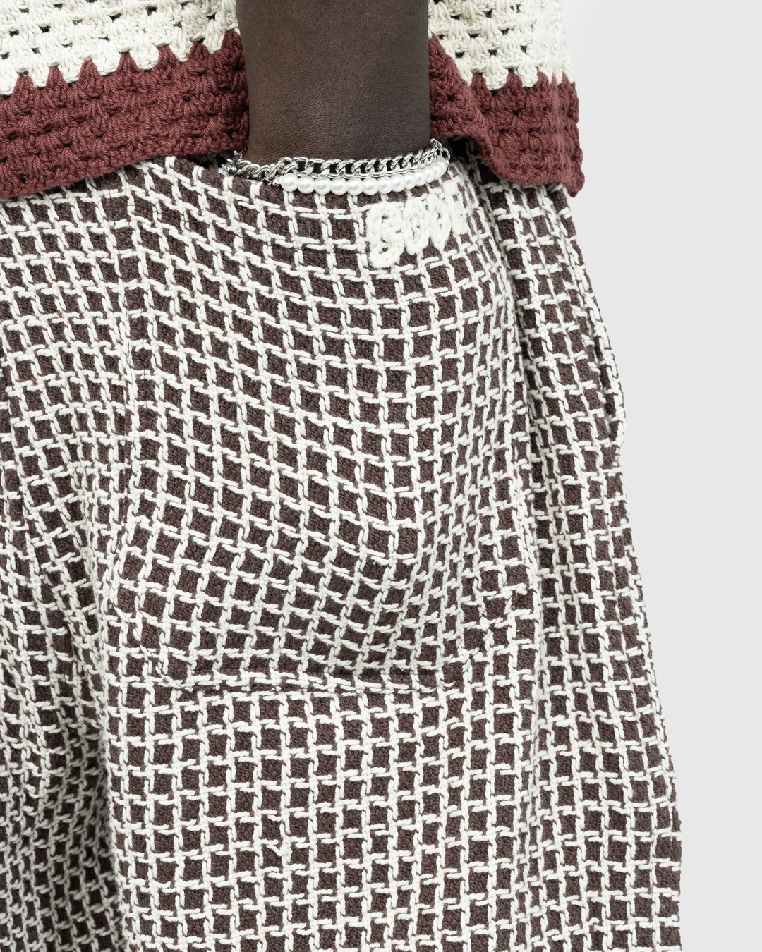 bode – Duo Waffle Pant Brown - Pants - Brown - Image 4