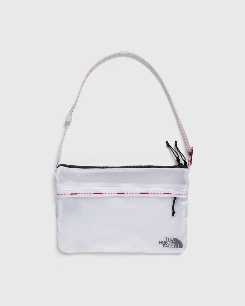 The North Face Flyweight Shoulder Bag White/Asphalt Grey/Red