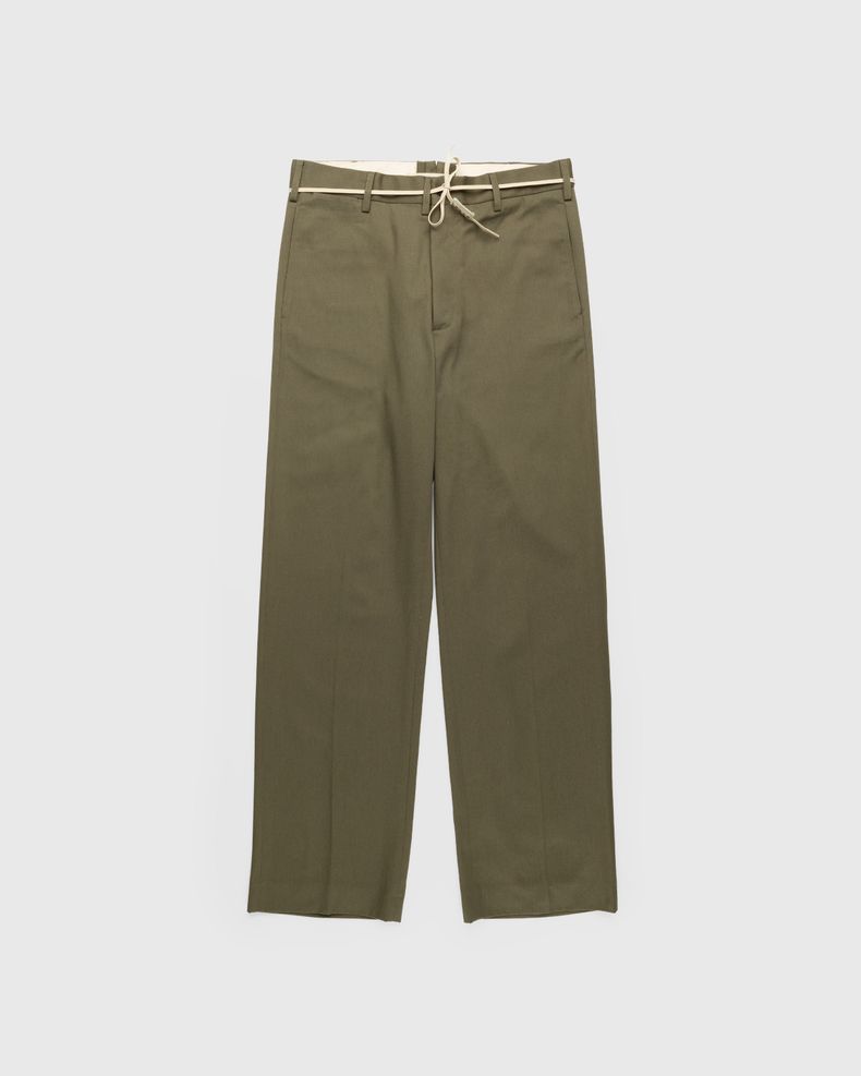 Marni – Gabardine Cotton Cropped Trousers Stone Green