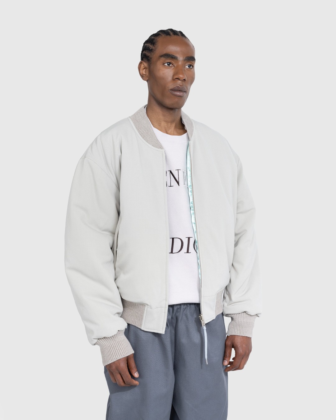 Acne Studios – Reversible Bomber Jacket Grey - Outerwear - Grey - Image 3