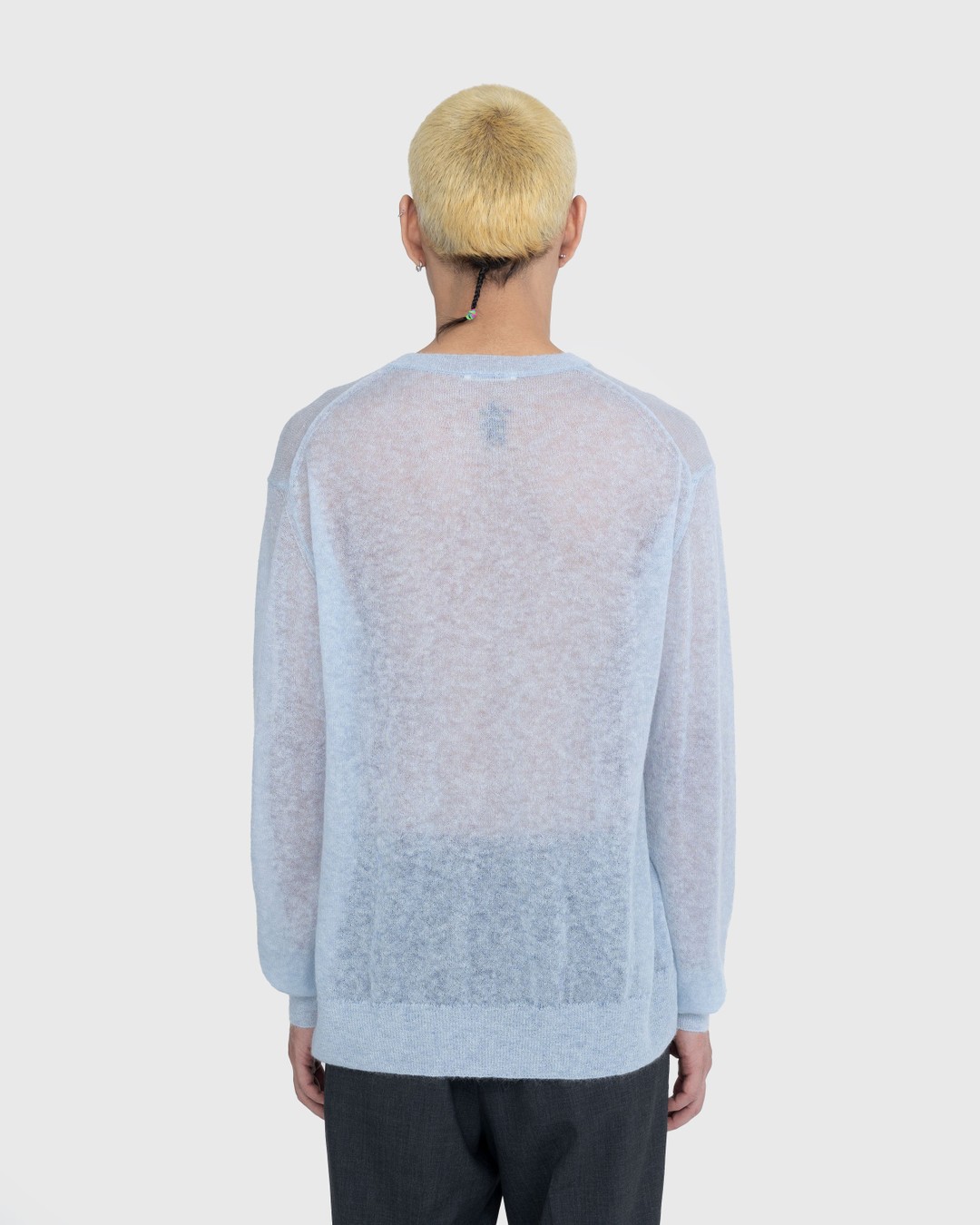 Auralee – Kid Mohair Sheer Knit Light Blue | Highsnobiety Shop