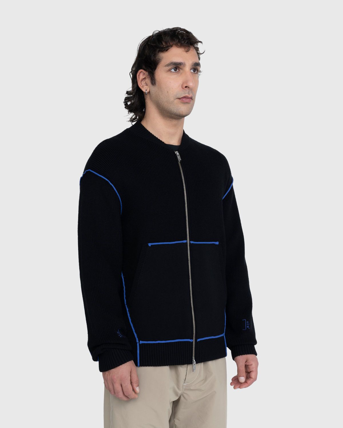A-Cold-Wall* – Vertex Knit Bomber Black - Outerwear - Black - Image 4