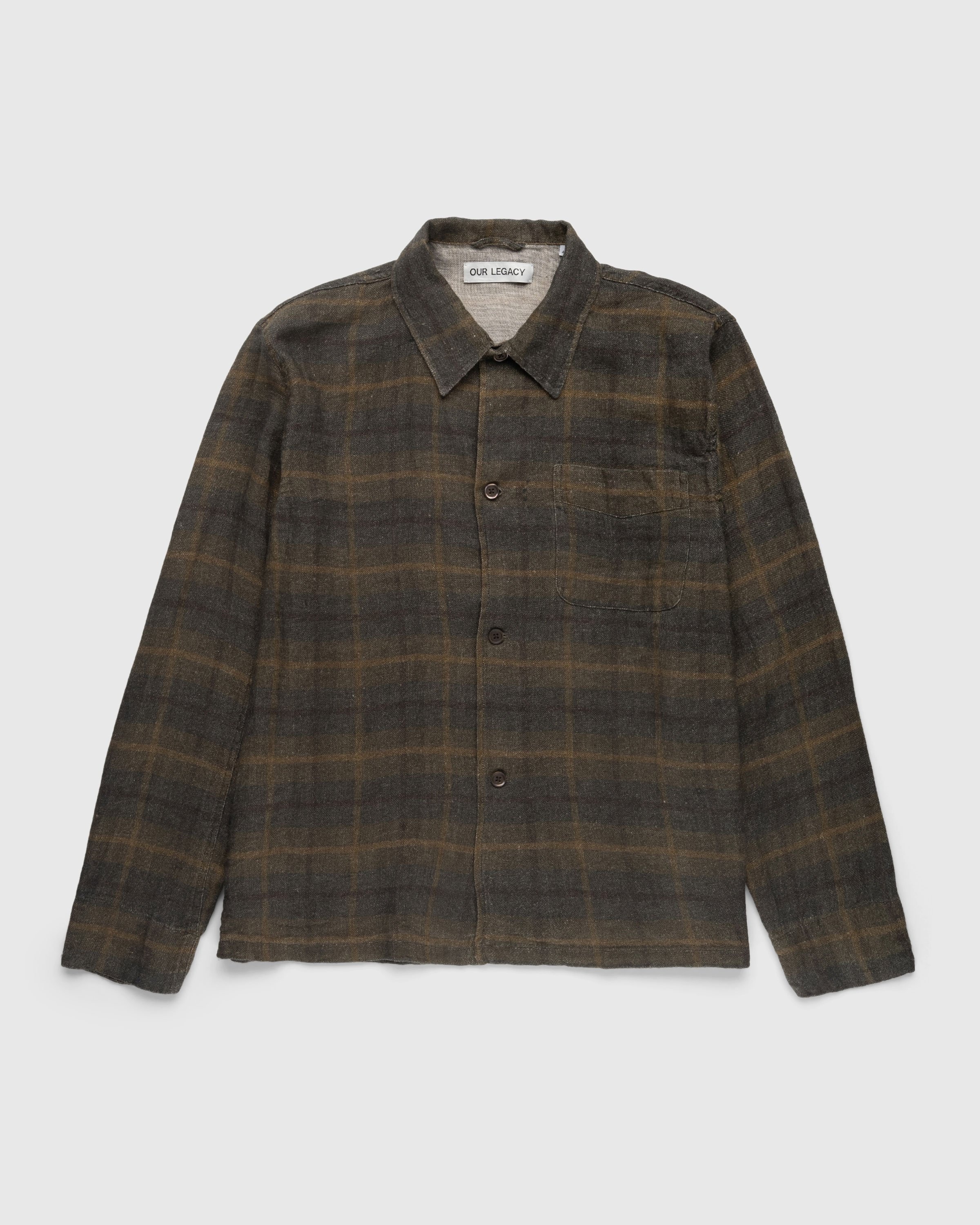Our Legacy – Box Shirt Mirage Wax Check - Shirts - Green - Image 1