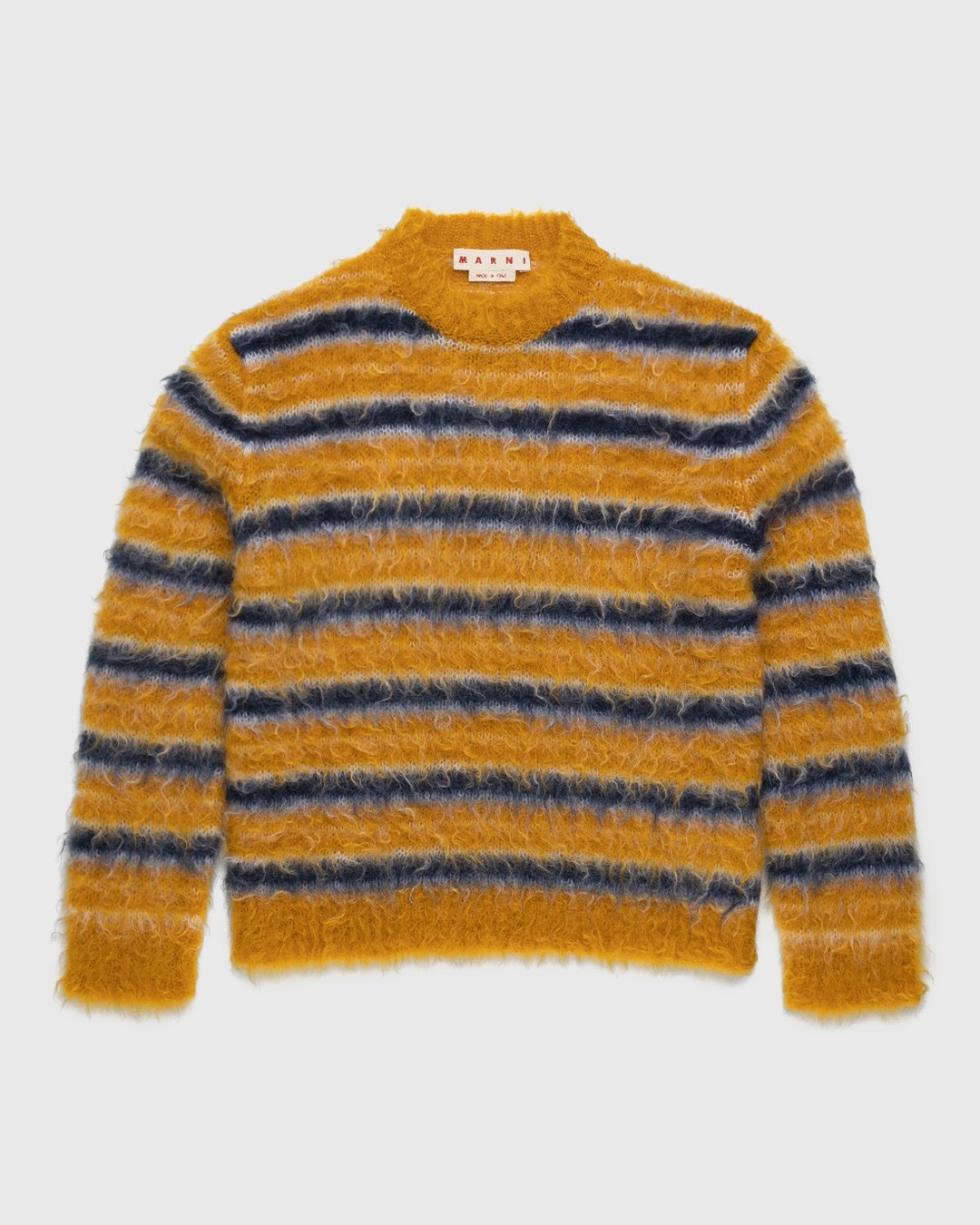 Marni – Striped Mohair Sweater Sunflower - Knitwear - Yellow - Image 1