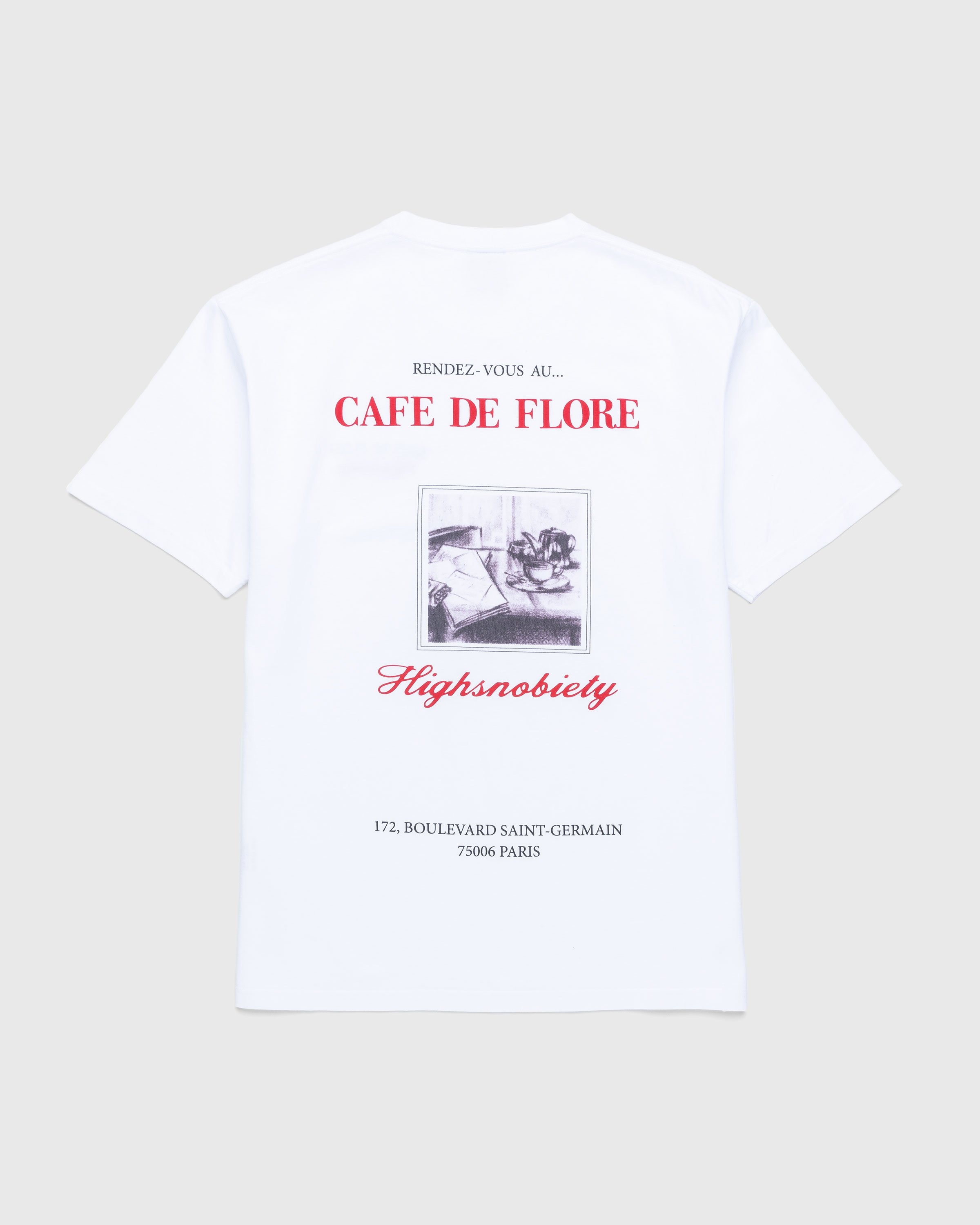 Café de Flore x Highsnobiety – Short Sleeve T-Shirt White - Tops - White - Image 1