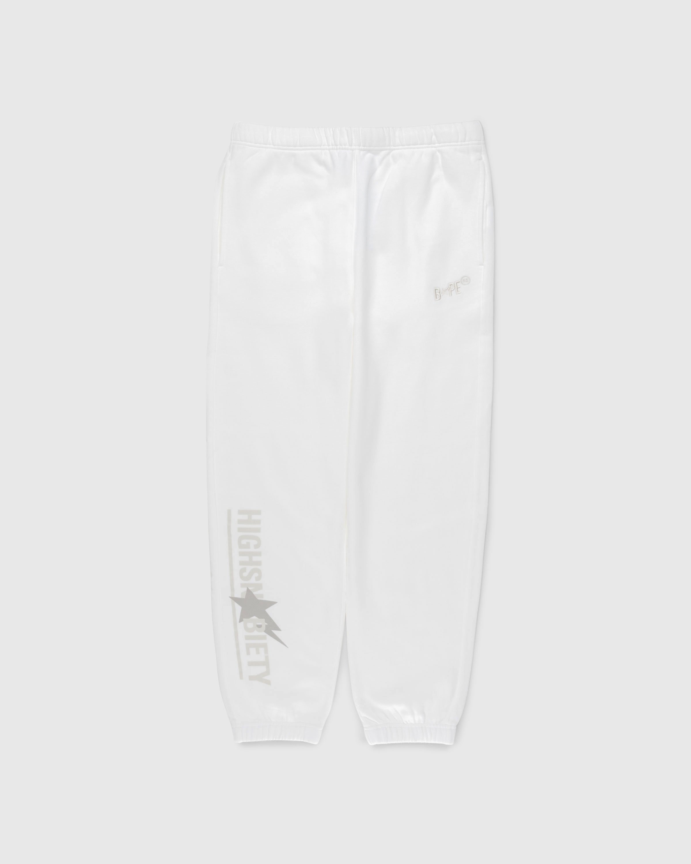 BAPE x Highsnobiety – Heavy Washed Sweat Pants Ivory - Pants - Beige - Image 1