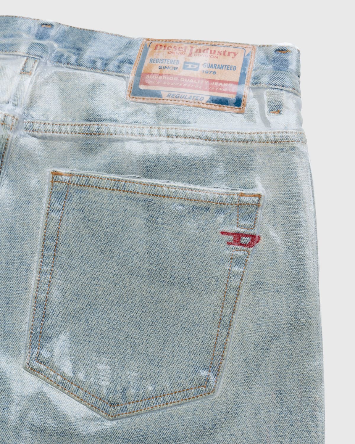 Diesel Blue Cotton Straight-Leg Jeans