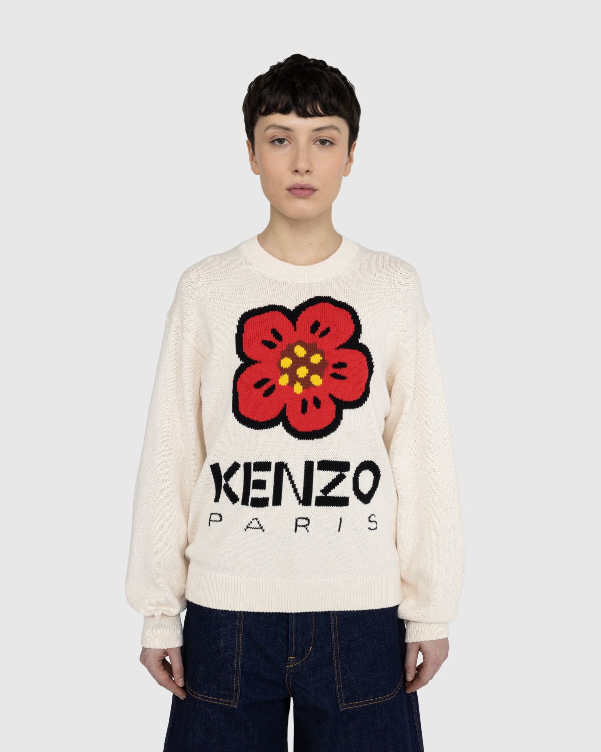 Kenzo – ‘BOKE FLOWER’ Jumper - Knitwear - Beige - Image 2
