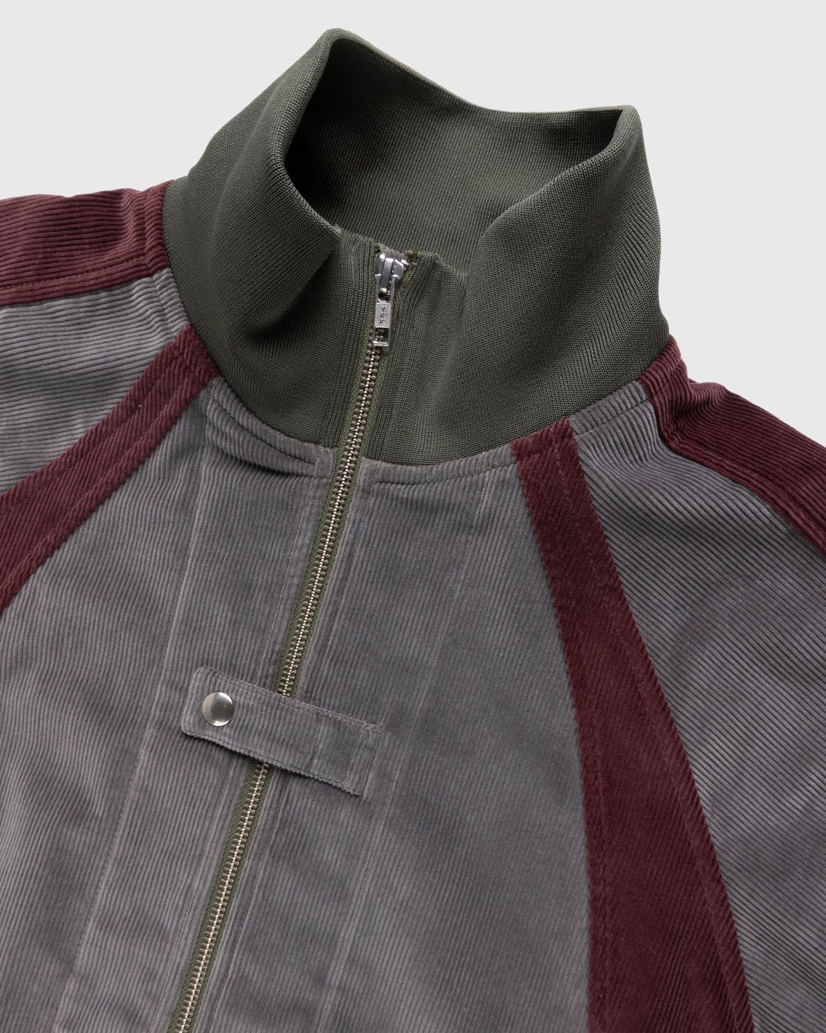 RANRA – Blom Track Jacket Moss/Bordeaux - Outerwear - Grey - Image 3