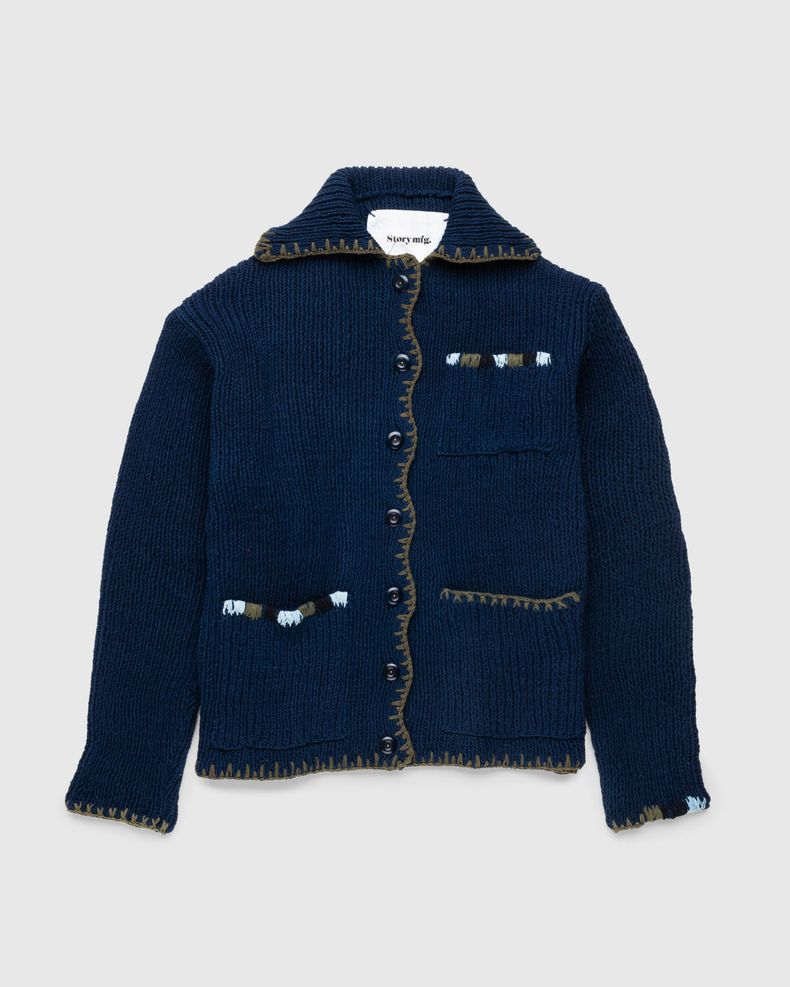 Story mfg. – Grandad Cardigan Indigo