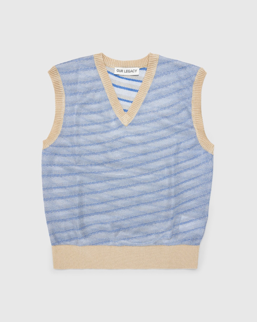 Our Legacy – Knitted Vest Cartoon Static Stripe - Knitwear - Purple - Image 1