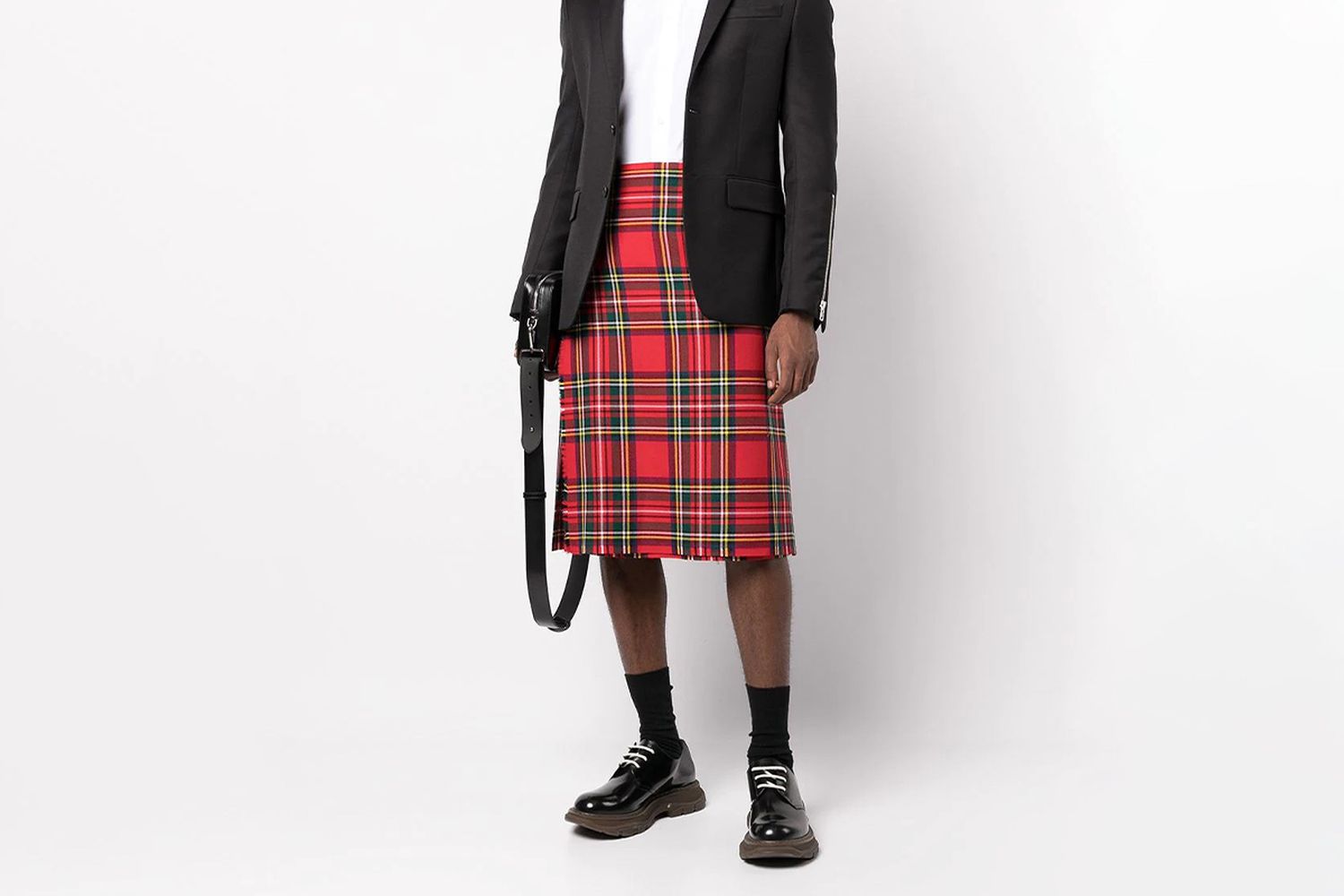 Pleated Wool Skirt