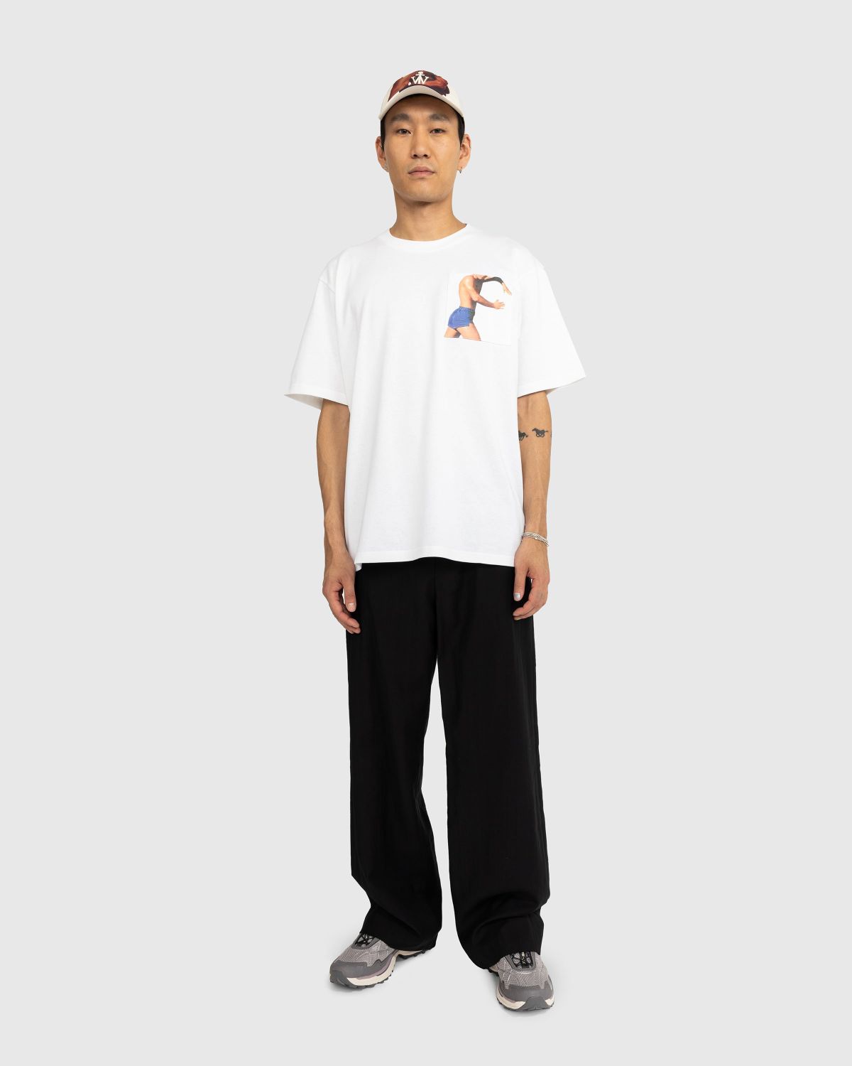 J.W. Anderson – Profile Stud Chest Pocket T-Shirt White - Tops - White - Image 3
