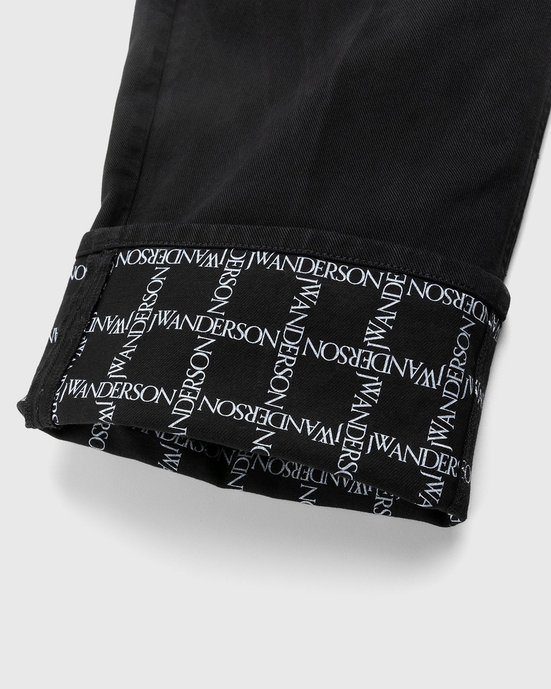 J.W. Anderson – Logo Grid Cuff Wide Leg Jeans Black - Pants - Black - Image 5