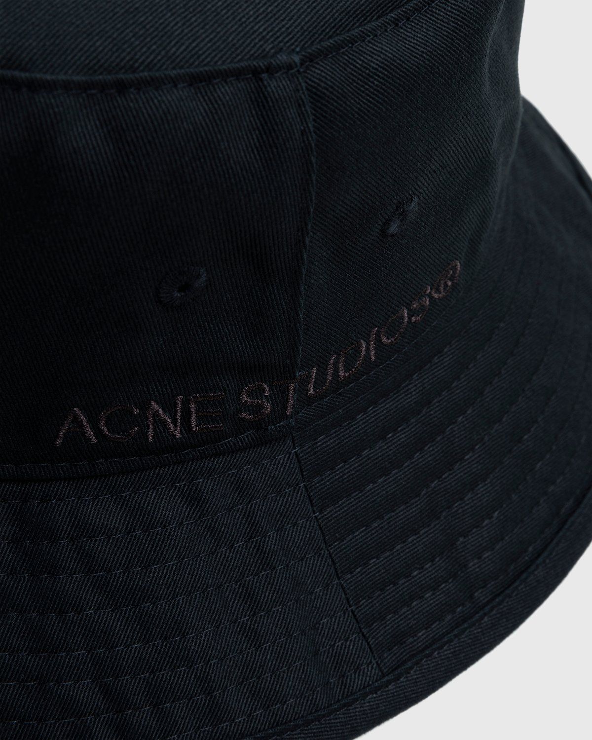 Acne Studios – Twill Bucket Hat Black - Hats - Black - Image 3
