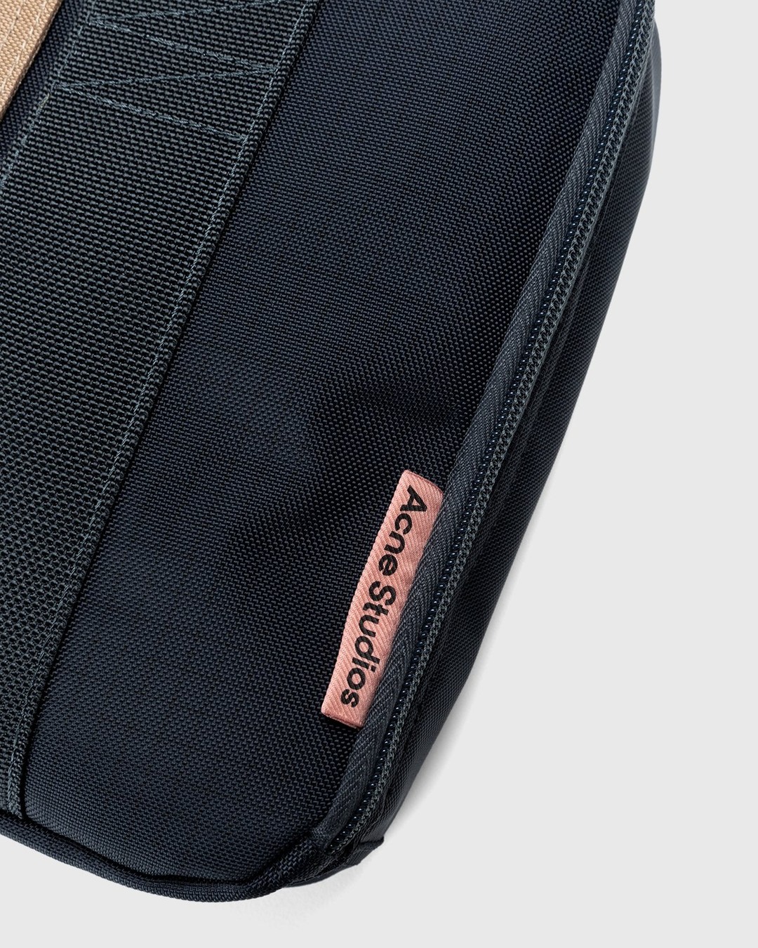 Acne Studios – Nylon Crossbody Laptop Bag Black/Khaki Green - Waistbags - Black - Image 4