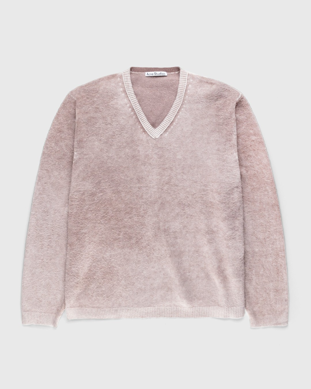 Acne Studios – Wool V-Neck Sweater Brown - Knitwear - Brown - Image 1