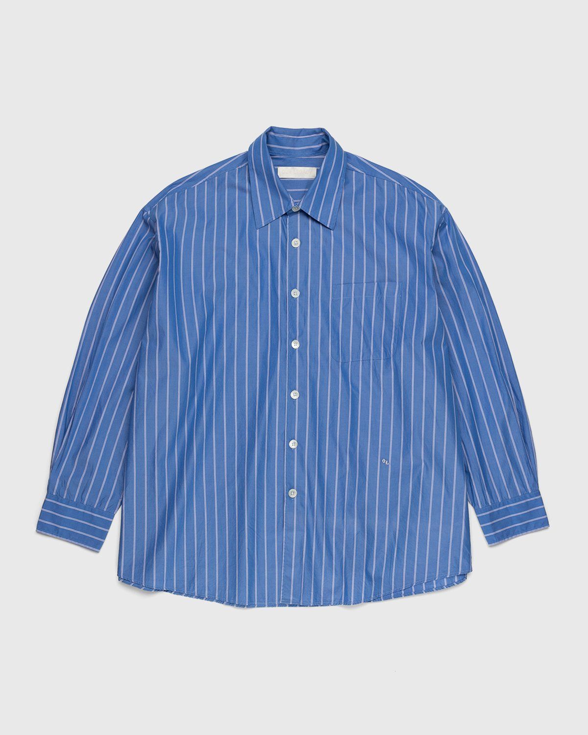Our Legacy – Borrowed Shirt Blue/White Classic Stripe - Image 1