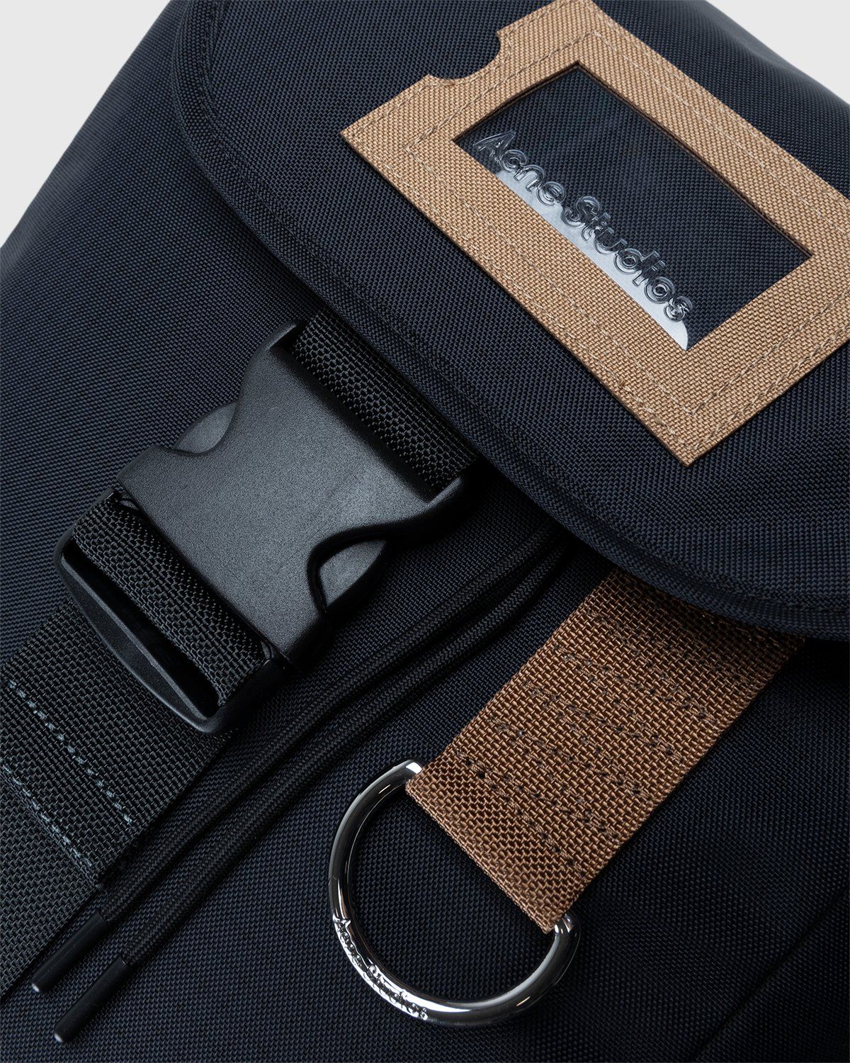 Acne Studios – Large Ripstop Backpack Black/Khaki Green - Bags - Black - Image 5