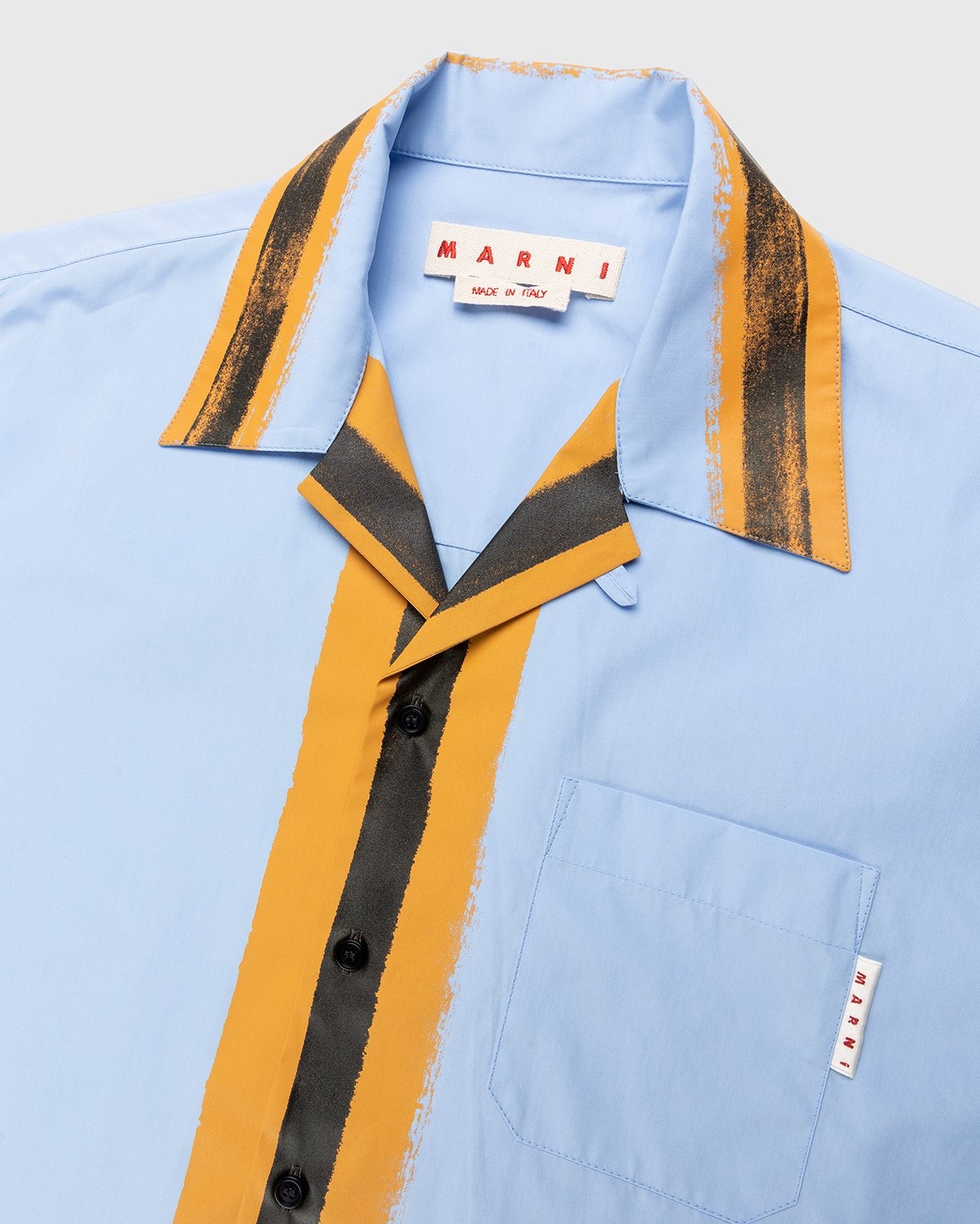 Marni – Nostalgia Stripe Poplin Shirt Lake Blue - Shirts - Blue - Image 3