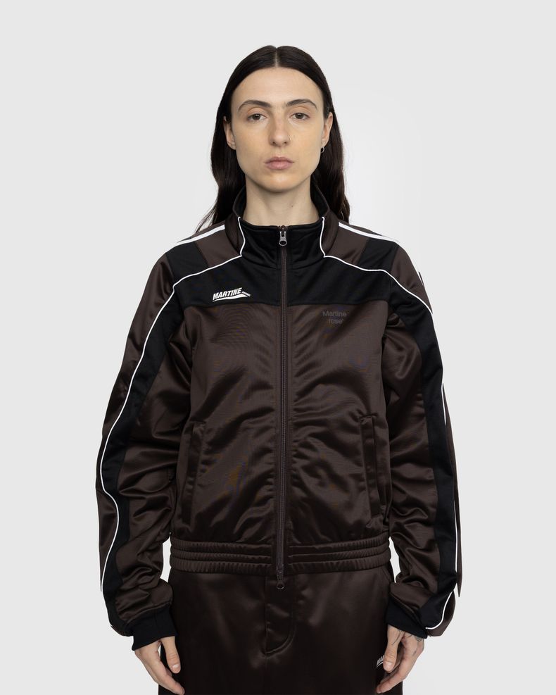 Martine Rose Shrunken Track Jacket Brown Highsnobiety Shop